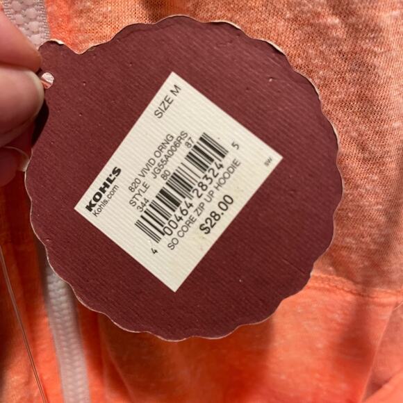 SO Brand Core Zip Up Hoodie in Vivid Orange - Medium - Picture 3 of 4